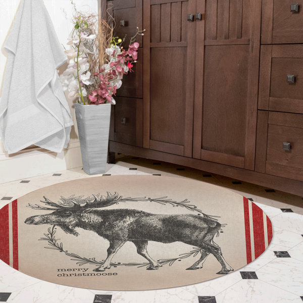 Kavka Etched Moose Bath Rug Wayfair